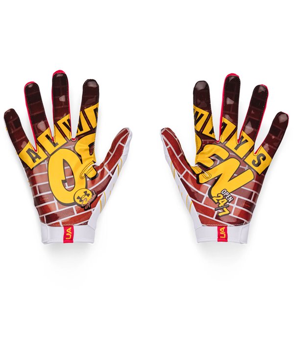 UA F7 Graphic Guanti Football Americano Uomo White/Black