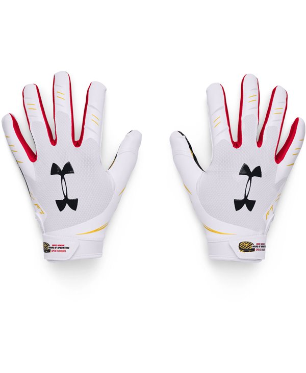 UA F7 Graphic Guanti Football Americano Uomo White/Black