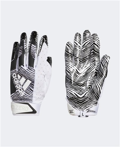 Adizero 9.0 Zubaz Herren American Football Handschuhe White/Black