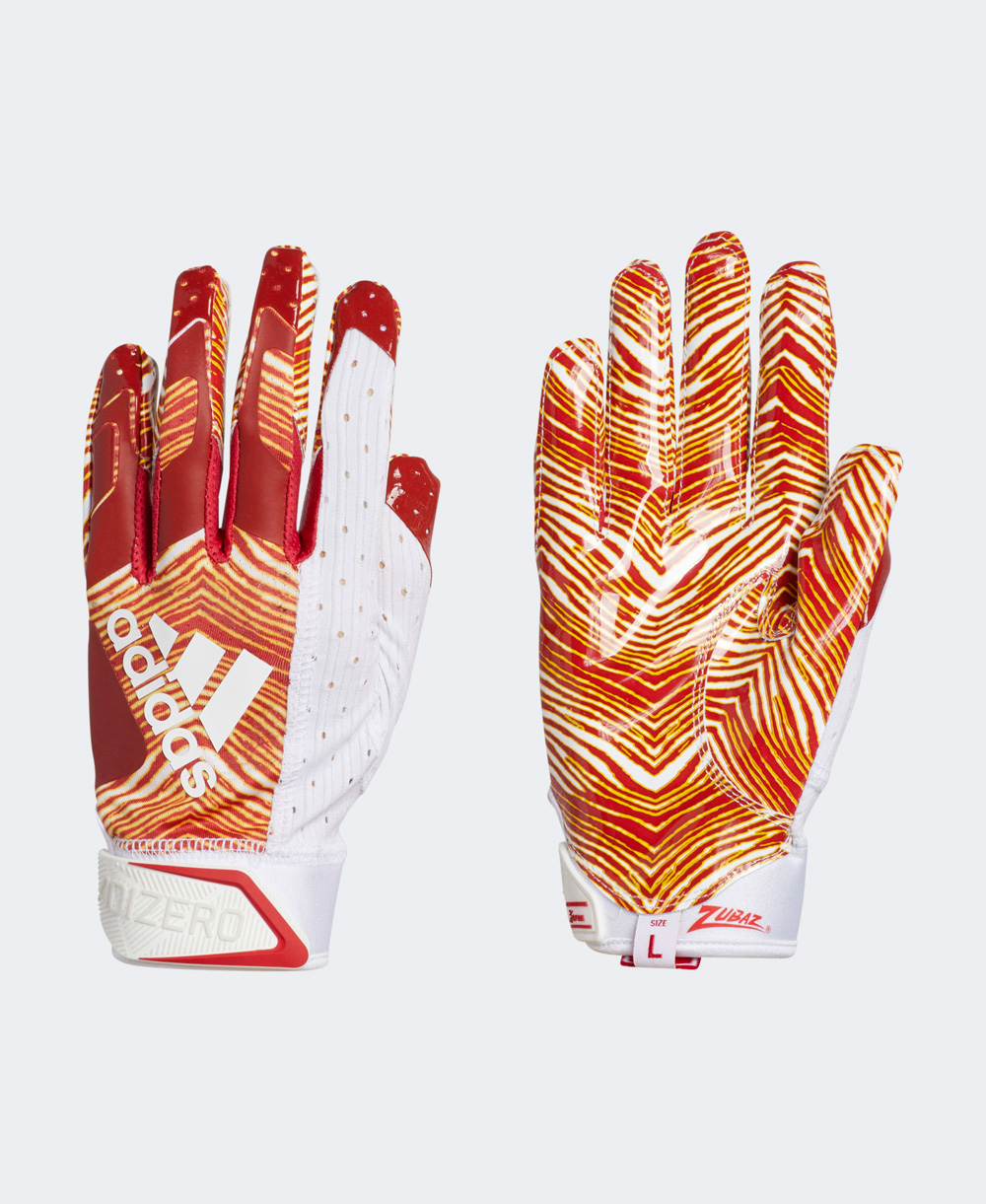 Adidas Adizero 9.0 Zubaz Guantes FÃºtbol Americano para Hombre White