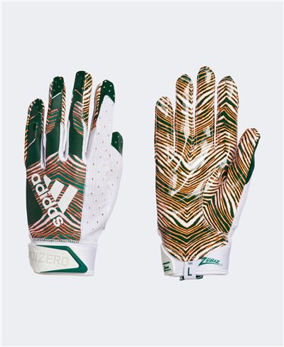 Adizero 9.0 Zubaz Men's Football Gloves White/Green