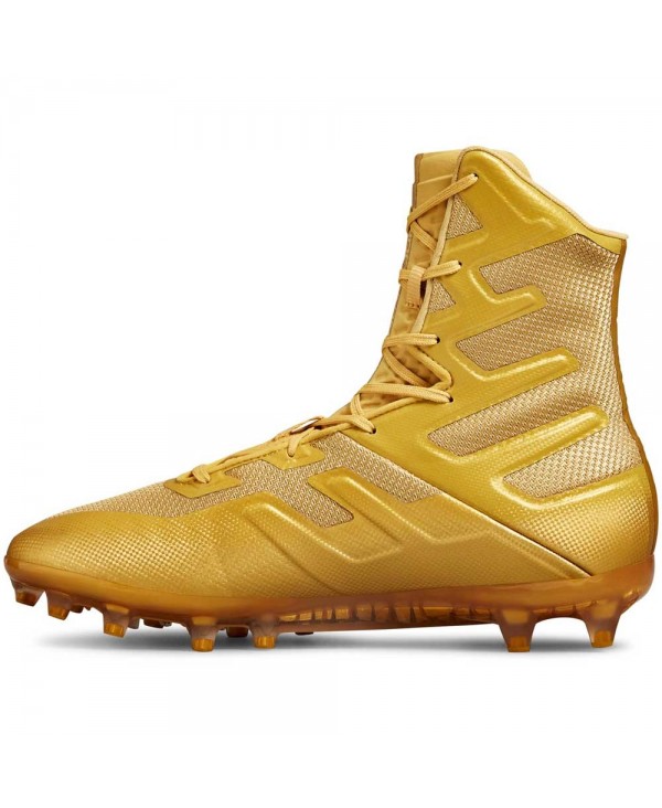 gold under armour football cleats