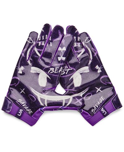 UA F7 Graphic Men's Football Gloves Purple