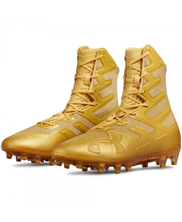 gold football cleats under armour