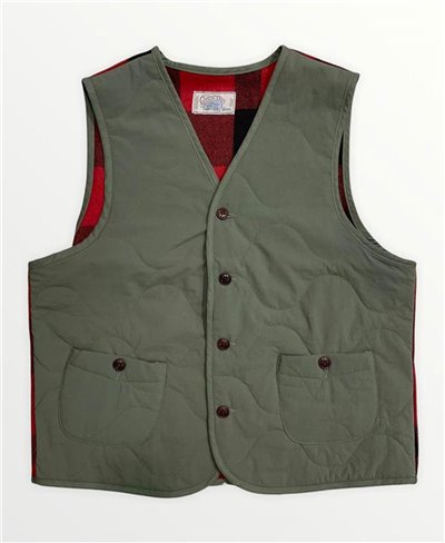 Carter Gilet Uomo Green/Check Red