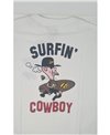 Herren Kurzarm T-Shirt Surfing Cowboy White