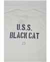 Men's Short Sleeve T-Shirt U.S.S. Black Cat White