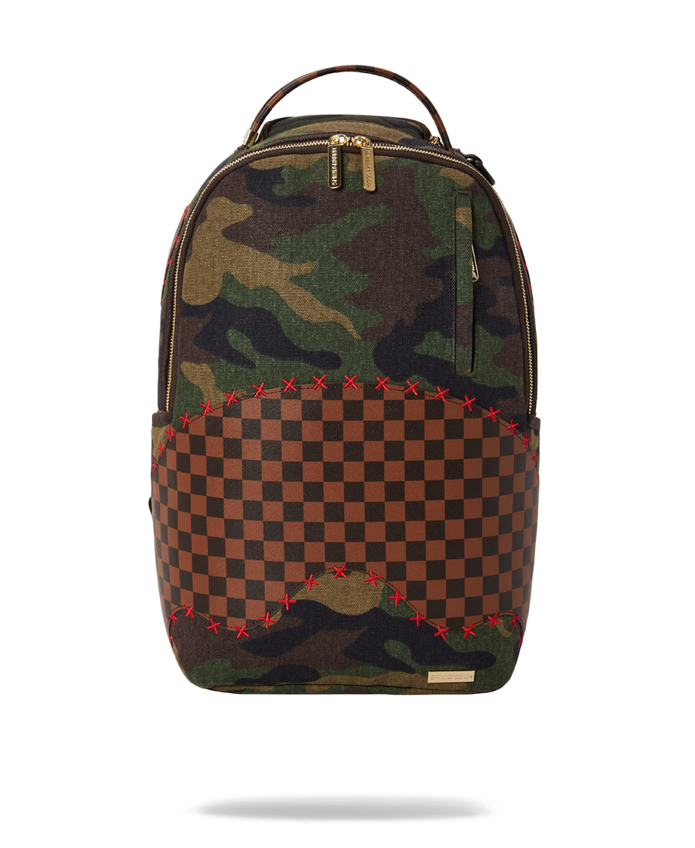 Sprayground Checkered Shark Backpack, Camo