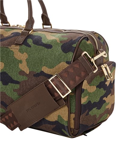 Shark Shape Check Duffle Bag 