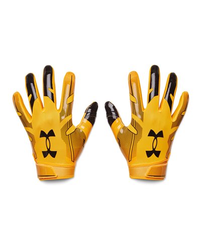 UA F8 Guanti Football Americano Uomo Steeltown Gold