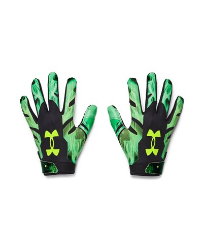 UA F8 Men's Football Gloves Black/Vapor Green
