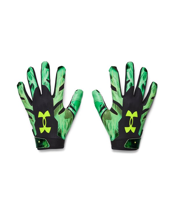 UA F8 Men's Football Gloves Black/Vapor Green