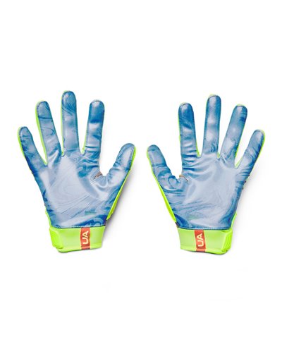 UA Blur LE Gants Football Américain Homme High-Vis Yellow