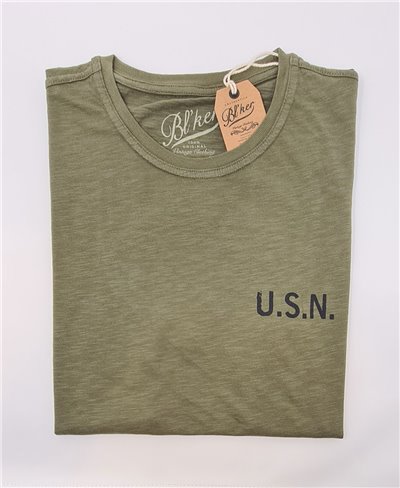 USN 2021 T-Shirt à Manches Courtes Homme Military Green