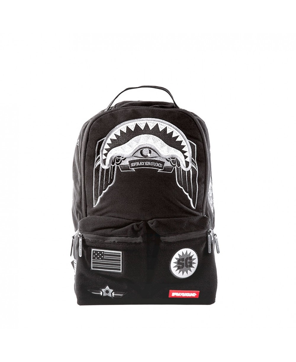 sprayground black and white backpack
