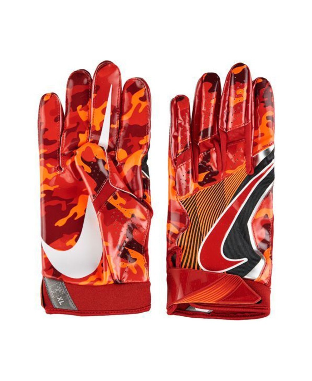 Nike Vapor Jet 4 Men's American Football Gloves Camo Red