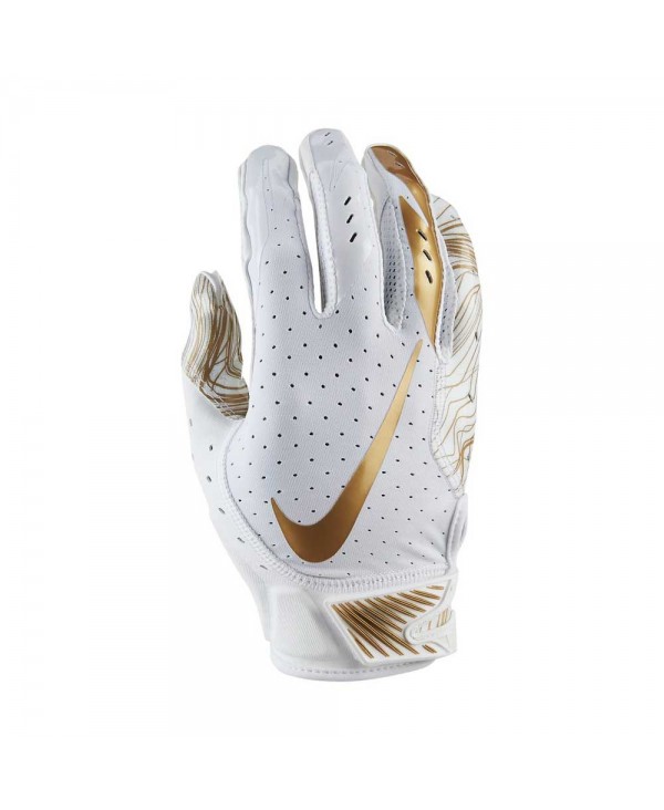 American Football Gloves White/Gold